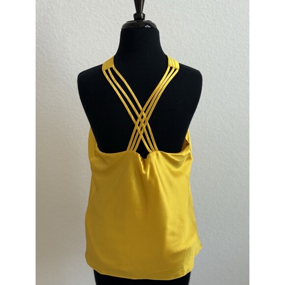 Veronica Beard Women 8 Stewart Charmeuse Silk Blend Halter Top NWT Bright Sunset - Picture 4 of 9